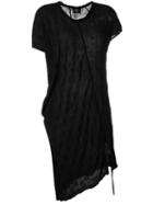 Lost & Found Ria Dunn Draped T-shirt Dress, Women's, Size: Small, Black, Cotton/viscose