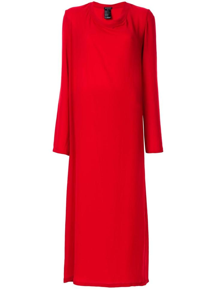 Ann Demeulemeester Long Sleeves Maxi Dress - Red