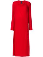 Ann Demeulemeester Long Sleeves Maxi Dress - Red