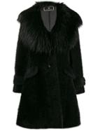Elisabetta Franchi Oversized Coat - Black