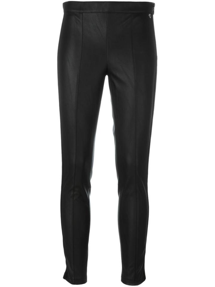 Twin-set Side Stripe Skinny Trousers, Women's, Size: Xs, Black, Polyester/polyurethane Resin