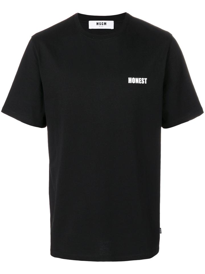 Msgm Honest T-shirt - Black