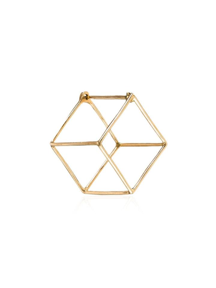 Shihara 15mm Square Earring - Metallic