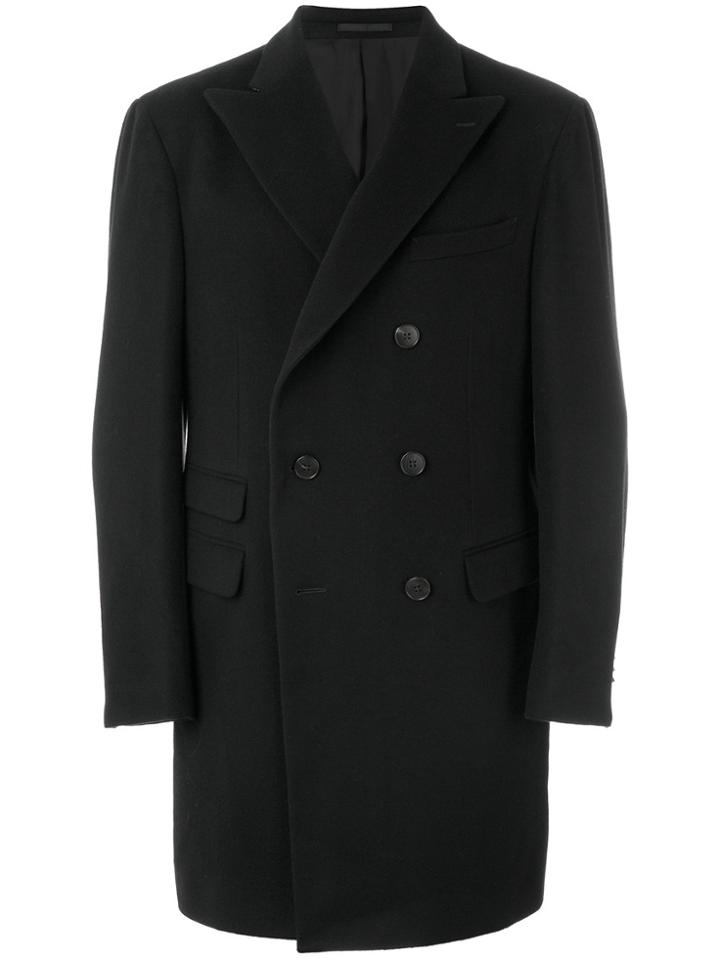 Z Zegna Double Breasted Coat - Black