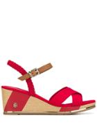 Tommy Hilfiger Mid-high Wedge Sandals - Red