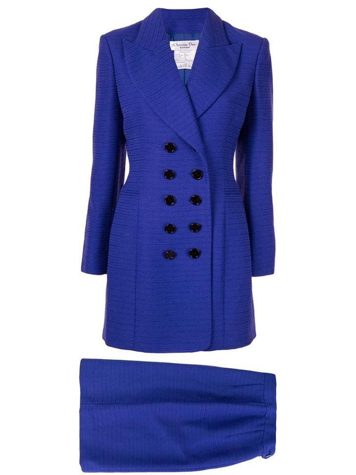 Christian Dior Pre-owned Setup Jacket Skirt - Blue