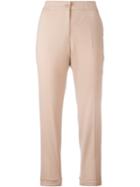Etro Cropped Pants, Women's, Size: 44, Pink/purple, Spandex/elastane/wool