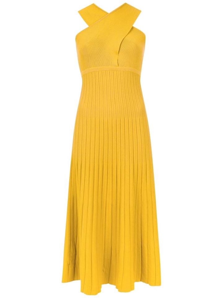 Egrey Knit Midi Dress - Yellow
