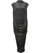 Rick Owens 'seahorse' Dress, Women's, Size: 38, Grey, Silk/cupro/viscose