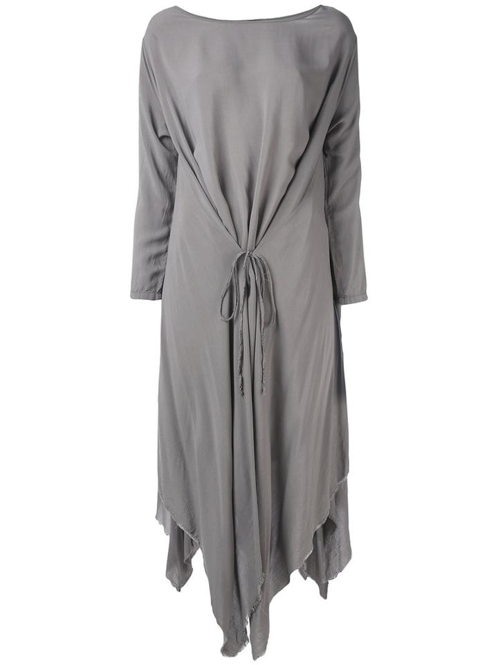 Draped Dress - Women - Viscose - 40, Grey, Viscose, Poème Bohémien