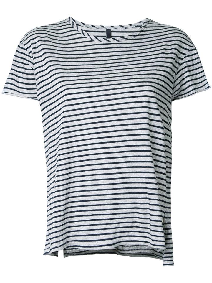 Nobody Denim - Organic Fine Stripe Basic Tee - Women - Organic Cotton - M, Grey, Organic Cotton