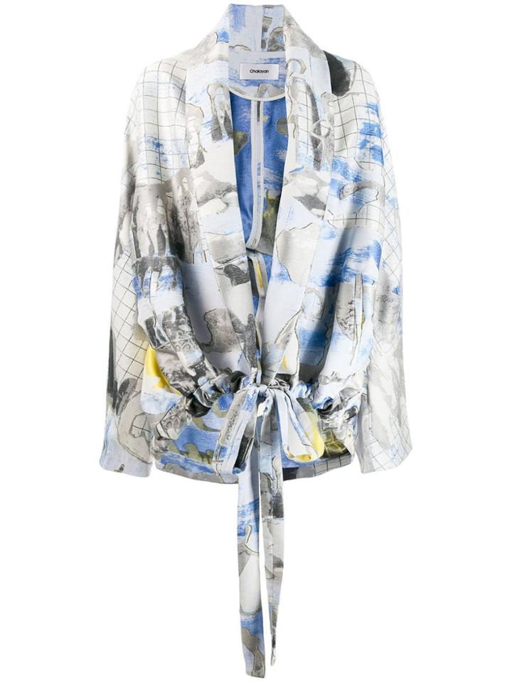 Chalayan Printed Jacket - Blue