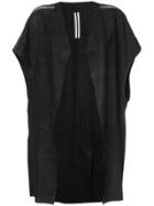 Rick Owens Embroidered Leather Vest - Black