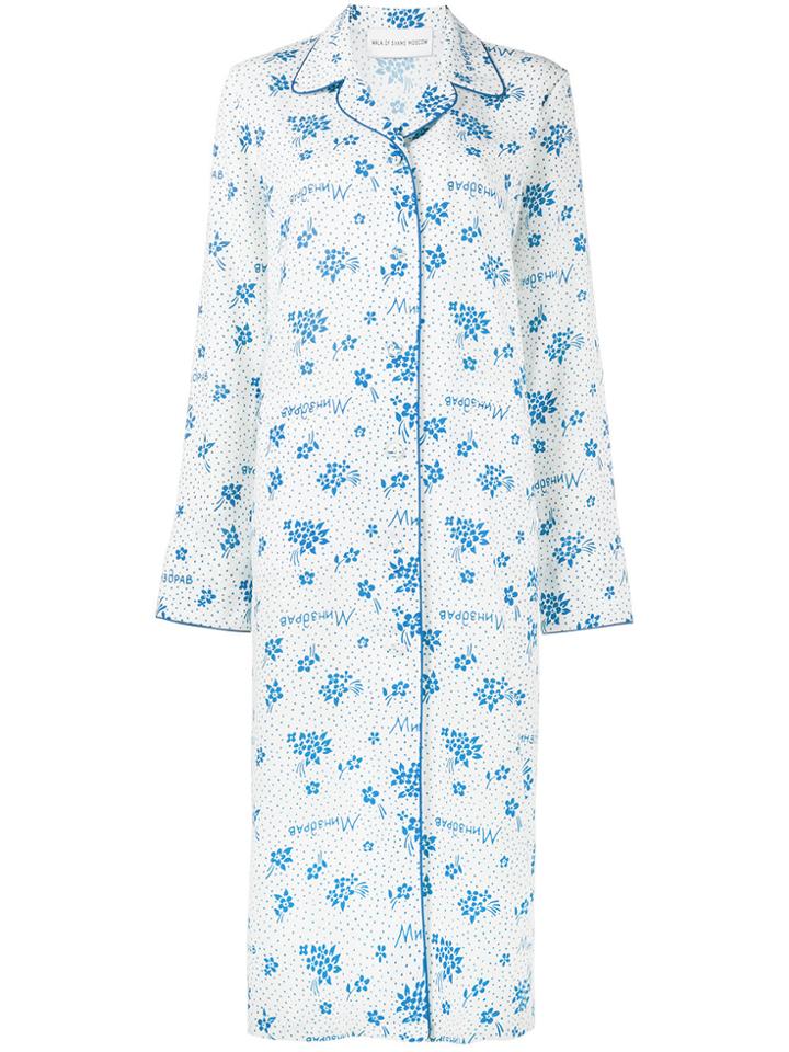 Walk Of Shame Floral Print Robe - White