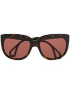 Gucci Eyewear Oversized Cat-eye Sunglasses - Brown