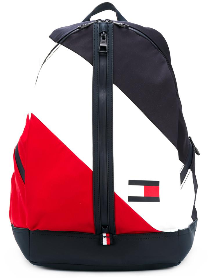 Tommy Hilfiger Striped Backpack - Blue