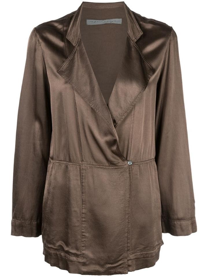Raquel Allegra Oversized Wrap Jacket - Green