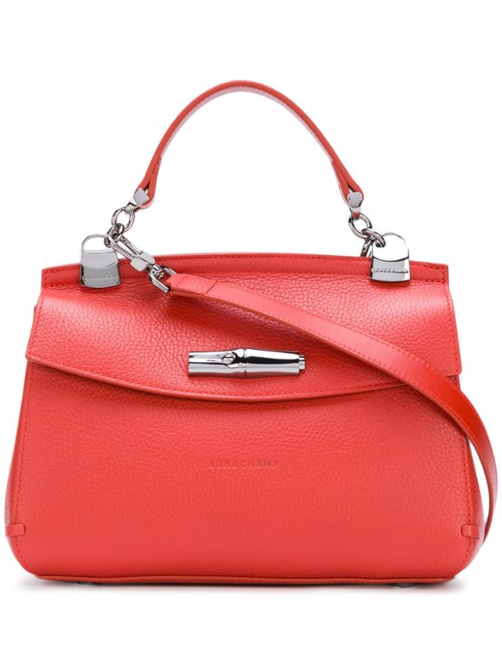 Longchamp Push Lock Tote - Red