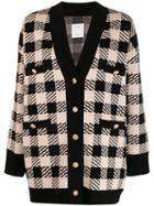 Sandro Paris Check Pattern Cardigan - Black