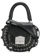 Salar Rivet Detail Shoulder Bag - Black