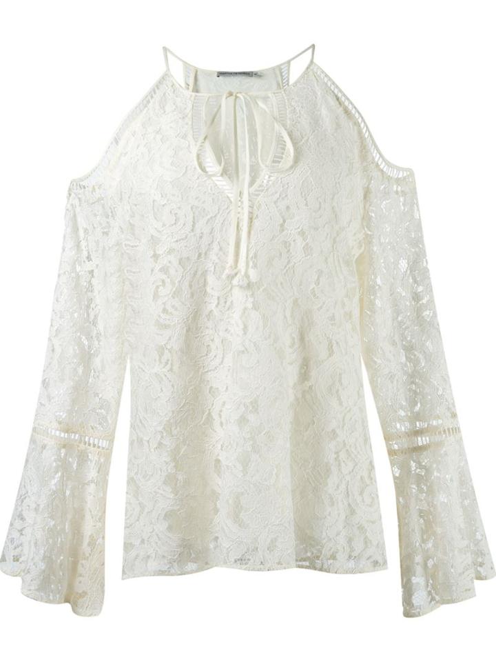 Martha Medeiros Cold Shoulder Lace Tunic