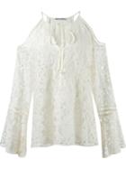 Martha Medeiros Cold Shoulder Lace Tunic