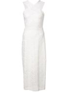 Christian Siriano Fitted Lace Midi Dress