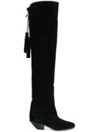 Saint Laurent Knee-length Tassel Boots - Black