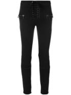 Unravel Project - Lace-up Jeans - Women - Cotton/polyester/spandex/elastane - 29, Black, Cotton/polyester/spandex/elastane