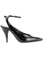 Casadei Pointed Toe Slingback Mules - Black