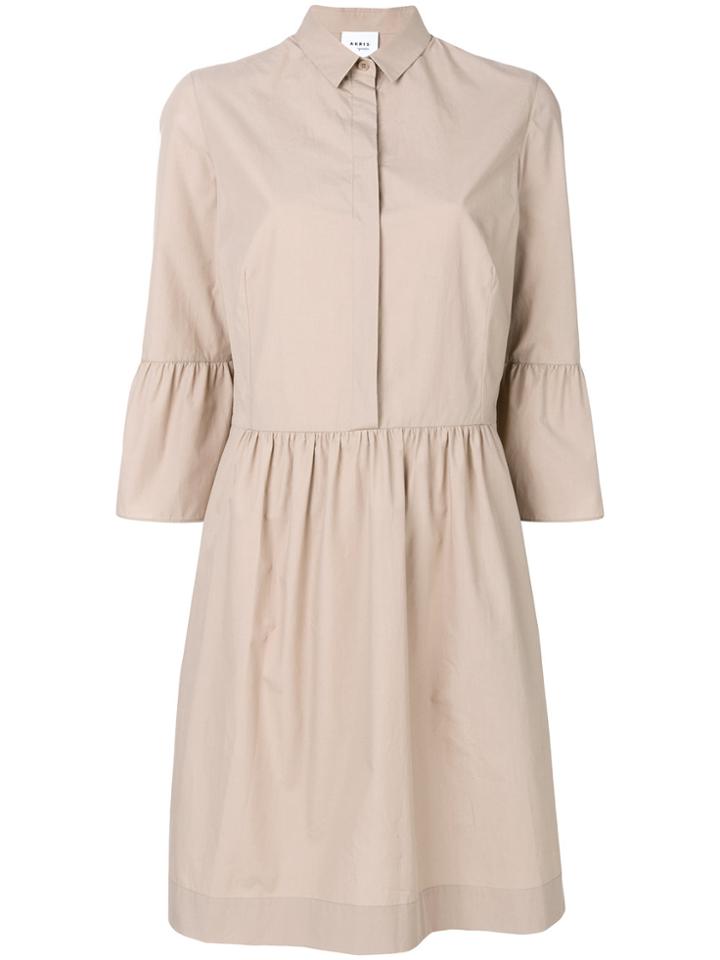 Akris Flared Shirt Dress - Nude & Neutrals