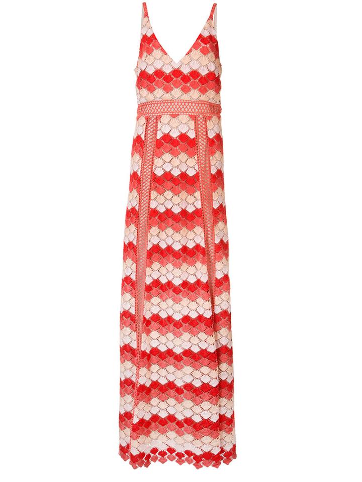 Zac Zac Posen Misty Crochet Gown, Women's, Size: 12, Yellow/orange, Polyester/polyester