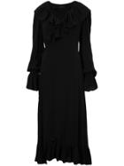 G.v.g.v. Ruffled Wrap Dress - Black