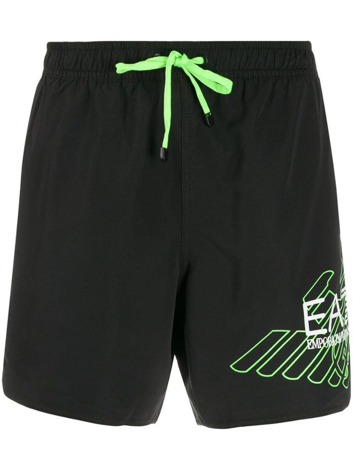 Ea7 Emporio Armani Shell Swim Shorts - Black