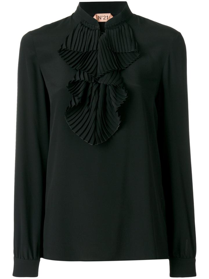 No21 Ruffle Detail Blouse - Black
