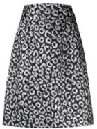 Dolce & Gabbana Leopard Cloqué Skirt - Black