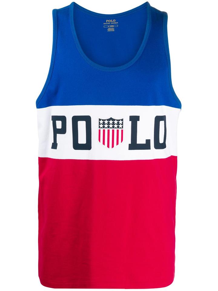Polo Ralph Lauren Logo Print Tank T-shirt - Blue