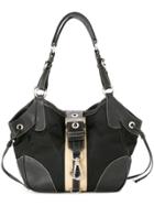 Prada Vintage Buckled Shoulder Bag - Black