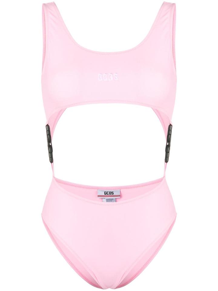 Gcds Cut-out Swimsuit - Pink