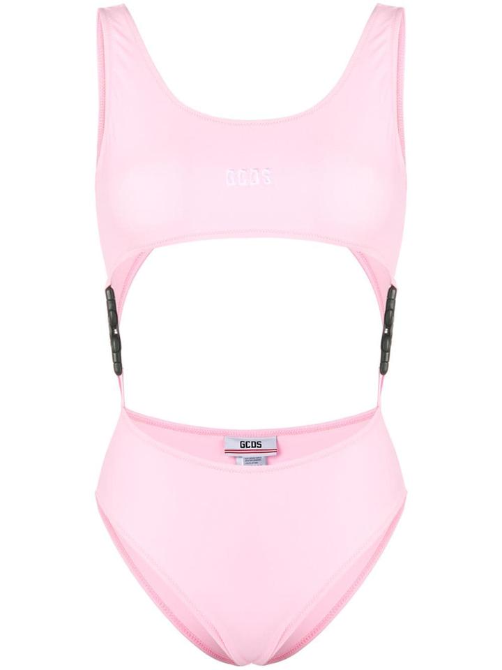 Gcds Cut-out Swimsuit - Pink