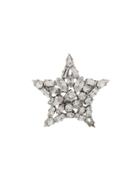 Saint Laurent Embellished Star Brooch - Silver