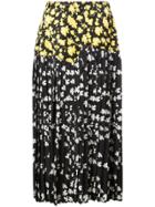 Derek Lam Pleated Skirt With Foldover Waist Detail - Black