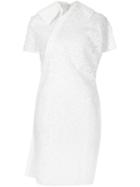 Junya Watanabe Comme Des Garçons Asymmetric Sheer Shirt Dress, Women's, Size: M, White, Polyester/linen/flax/paper