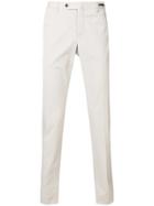 Pt01 Creased Slim Fit Trousers - White