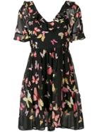 Twin-set Butterfly Print Dress - Black