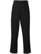 Issey Miyake Men Striped Trousers, Size: 2, Blue, Cotton