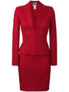 Versace Vintage Two-piece Skirt Suit - Red