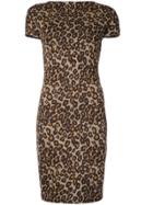 Rosetta Getty Backless Leopard Print Dress - Brown