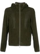 Emporio Armani Perforated Hooded Jacket, Men's, Size: Xl, Green, Polyester/goat Suede
