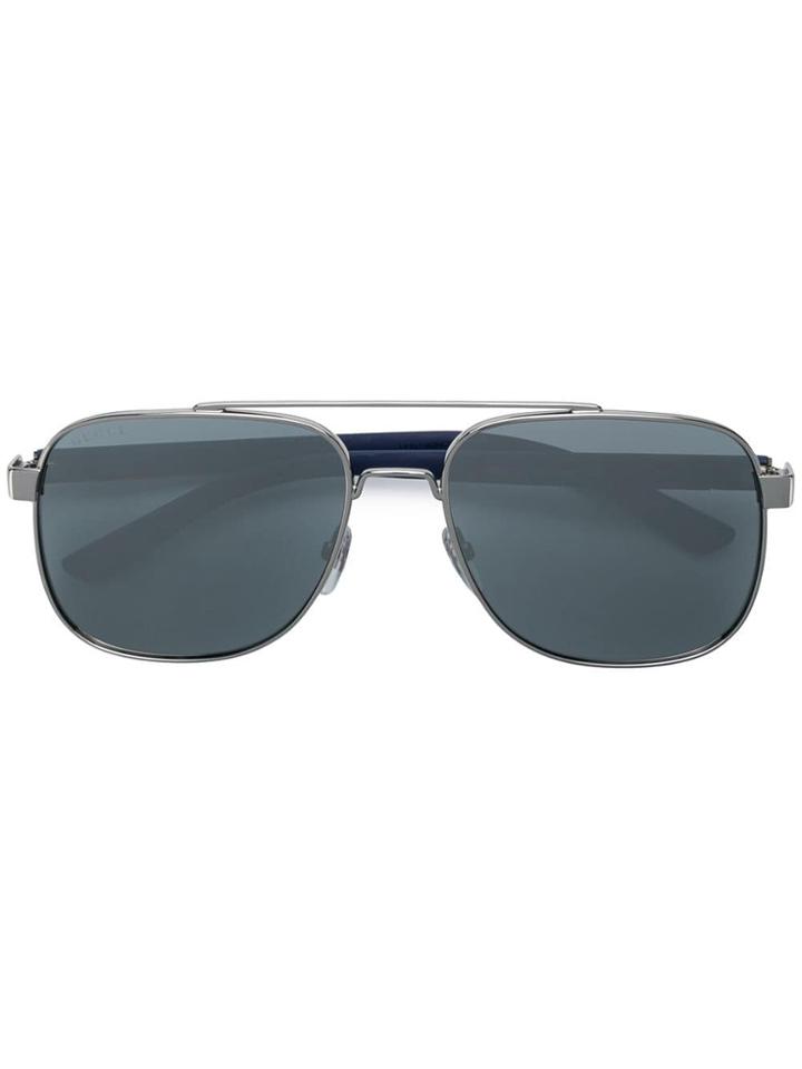 Gucci Eyewear Aviator Shaped Sunglasses - Blue